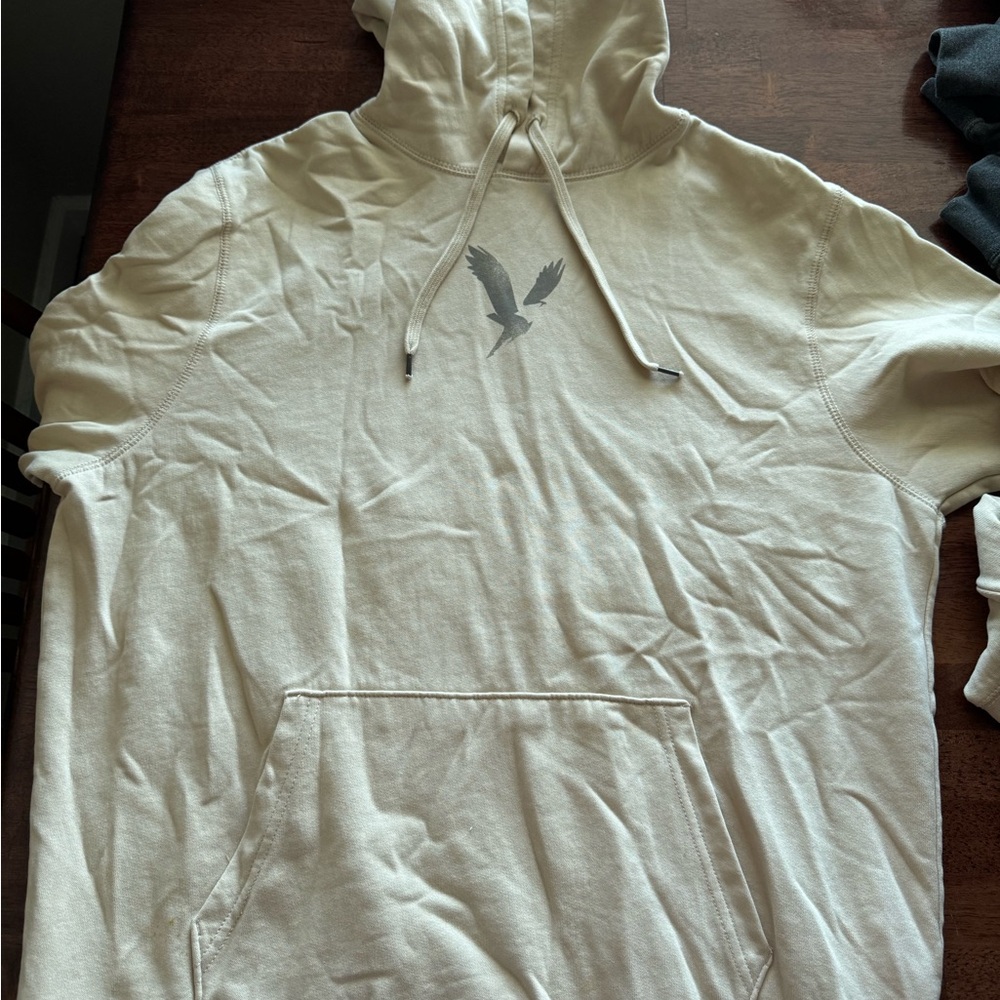Men's Cream American Eagle Hoodie Super Soft